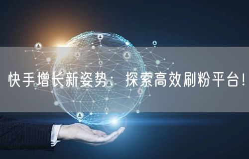 快手增长新姿势：探索高效刷粉平台！