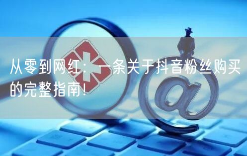 从零到网红：一条关于抖音粉丝购买的完整指南！