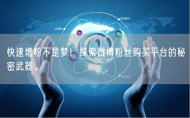 快速增粉不是梦！探索微博粉丝购买平台的秘密武器。